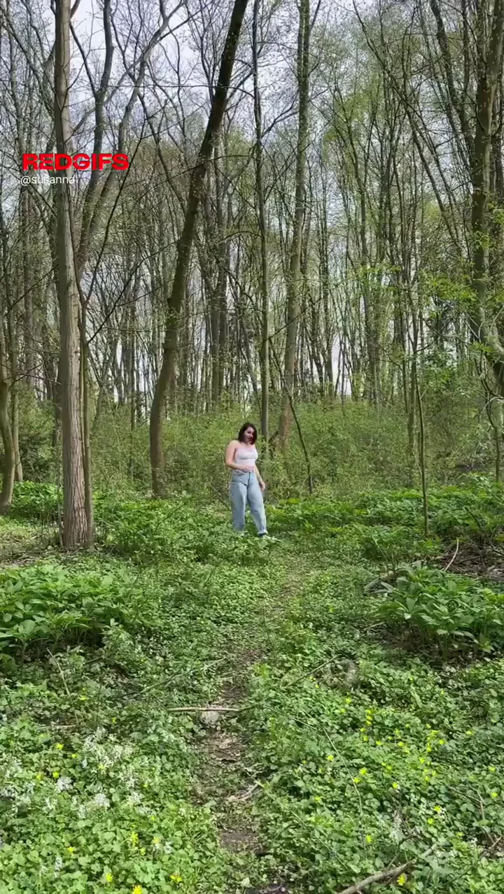 Blonde Teen Feels Free & Naked in the Wild Forest 🌳🍑💦
