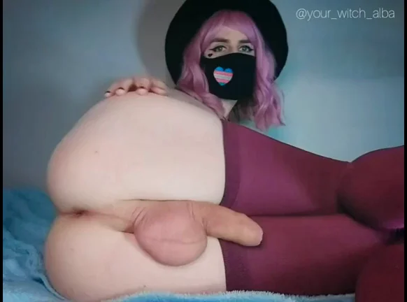 Pounding My Tight Trans Hole with Huge Dildo Till Cum-Filled Quivering Mess 💦🍆🔥