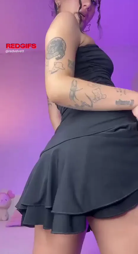 Tatted Busty Babe Teases in Tiny Skirt - Worth Cheating For