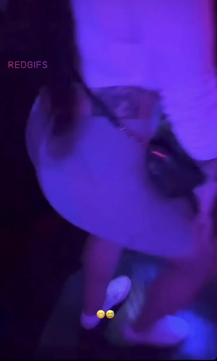 Latina Slut Twerks Her Juicy Booty in Neon Club Glow