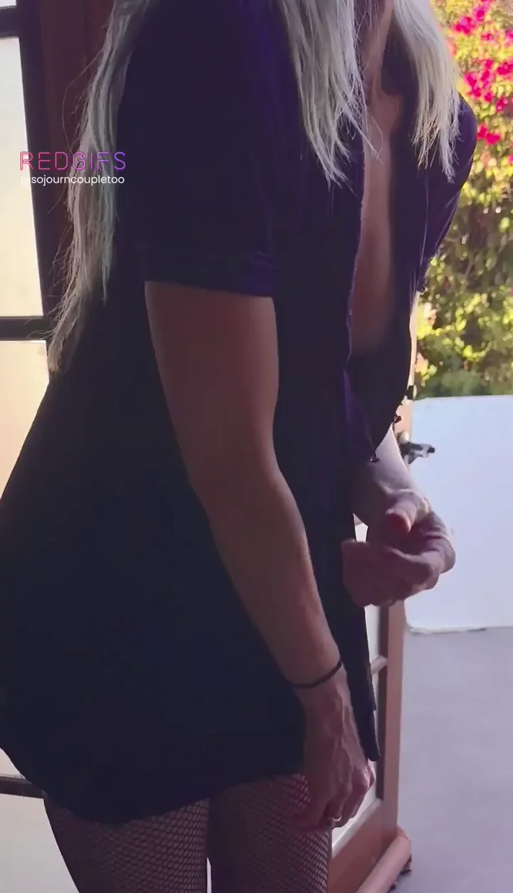 Peeking My Tight Petite MILF Body Under Tiny Black Dress 😈👗