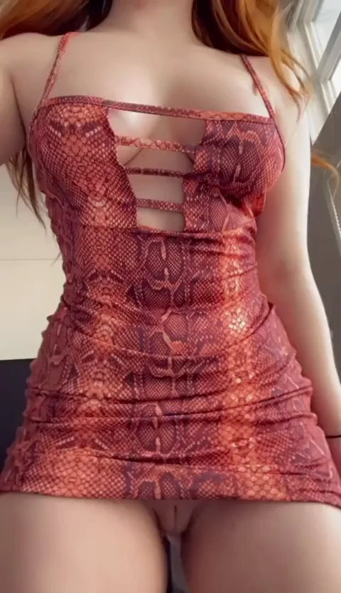 the most fun a ginger can have is showing off her tits