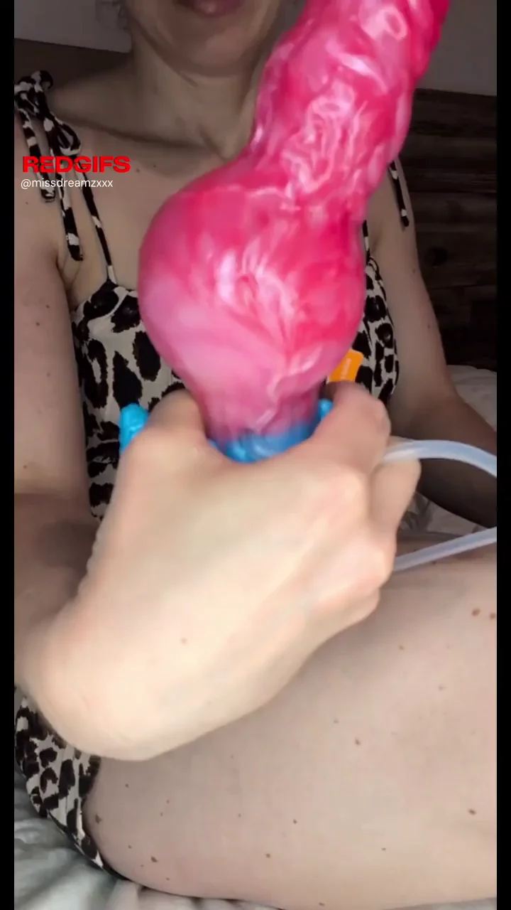 Big dog dildo stuck in my asshole