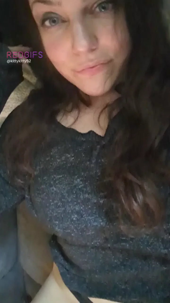 Busty Babe's Happy Tit Tease in Tight Sweater