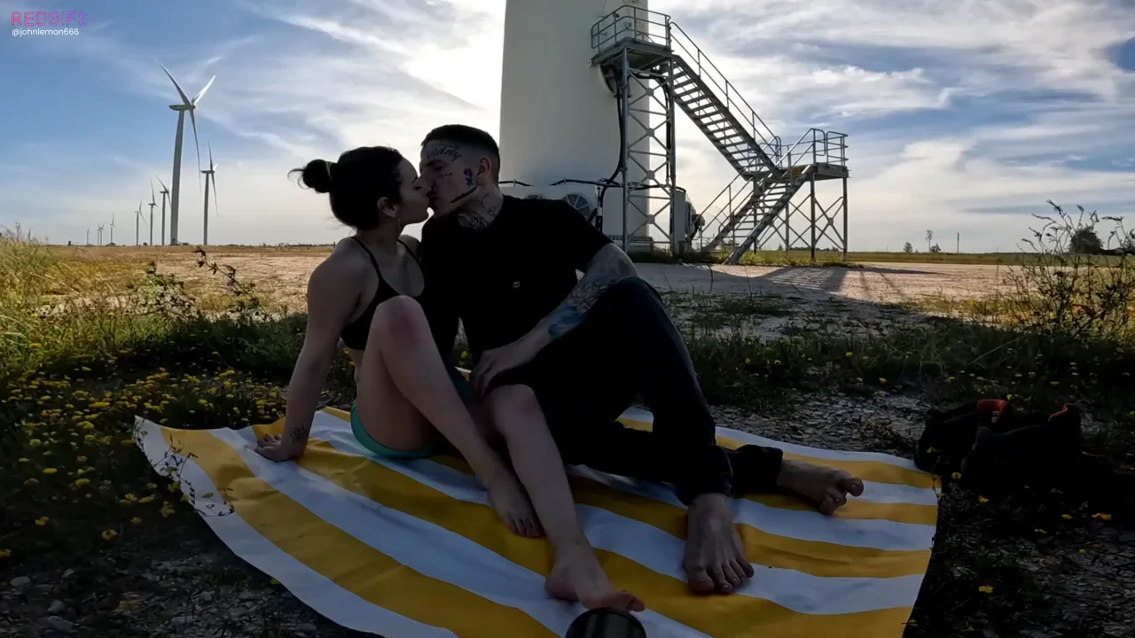 Tiny Brunette Slut Thrilled to Suck Huge Dick by Oil Rigs 🌪️🍆💦