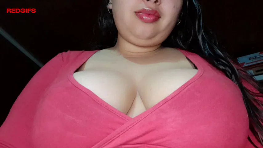 Latina's Massive Natural Jugs Bouncing Wild in Pink Wrap 🤤