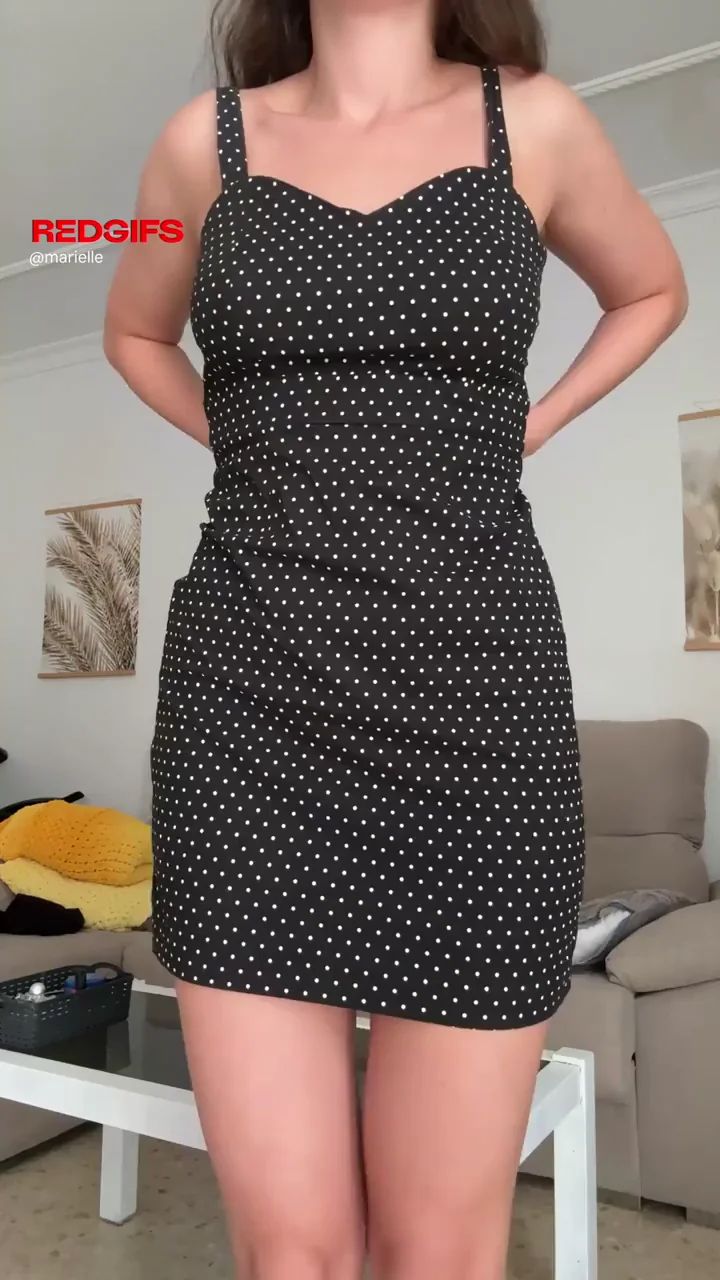 My new polka dress looks better on the floor