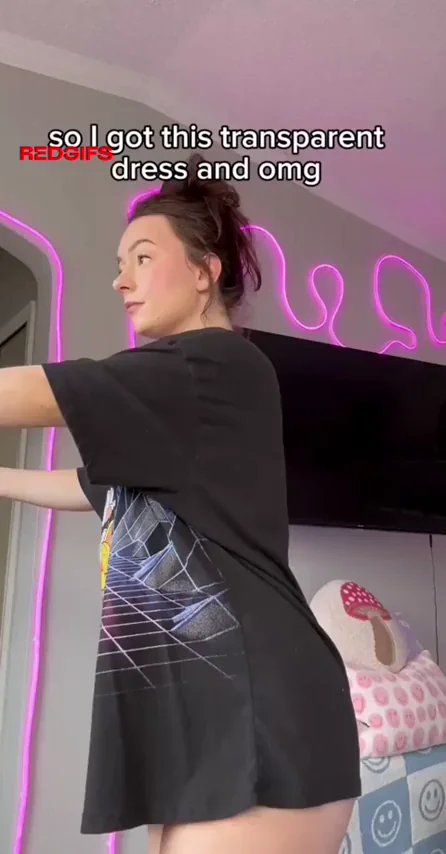 State-Slut Quest: Transparent Dress Tease from Reddit's Busty TikTok Vixen