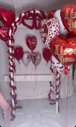 Curvy Babe's Naughty Valentine's Balloon Tease