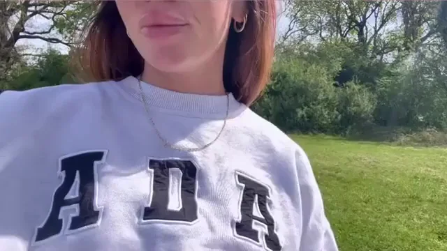 Field Flasher's Tits Out for Epic Public Views 😈🌾🍈🍈