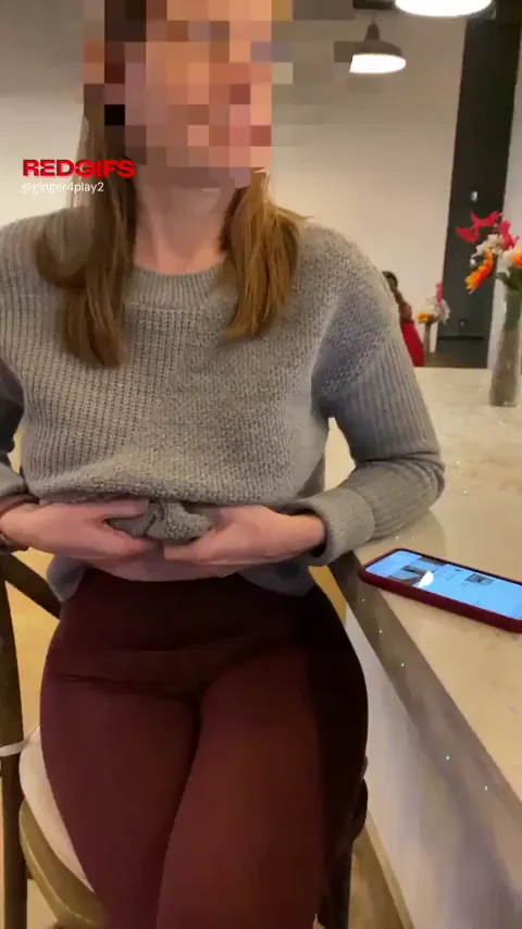 Ginger at the bar, and she’s feeling risky