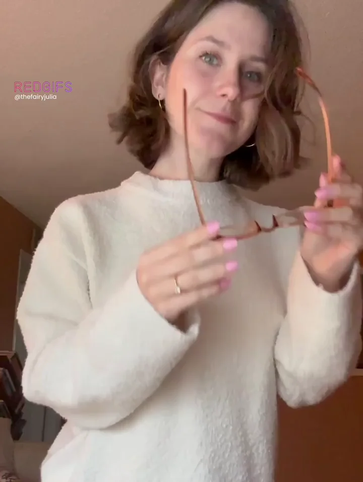 🔥 Sexier in Glasses: Cute Nerdy Slut Teases Her Tits 😍