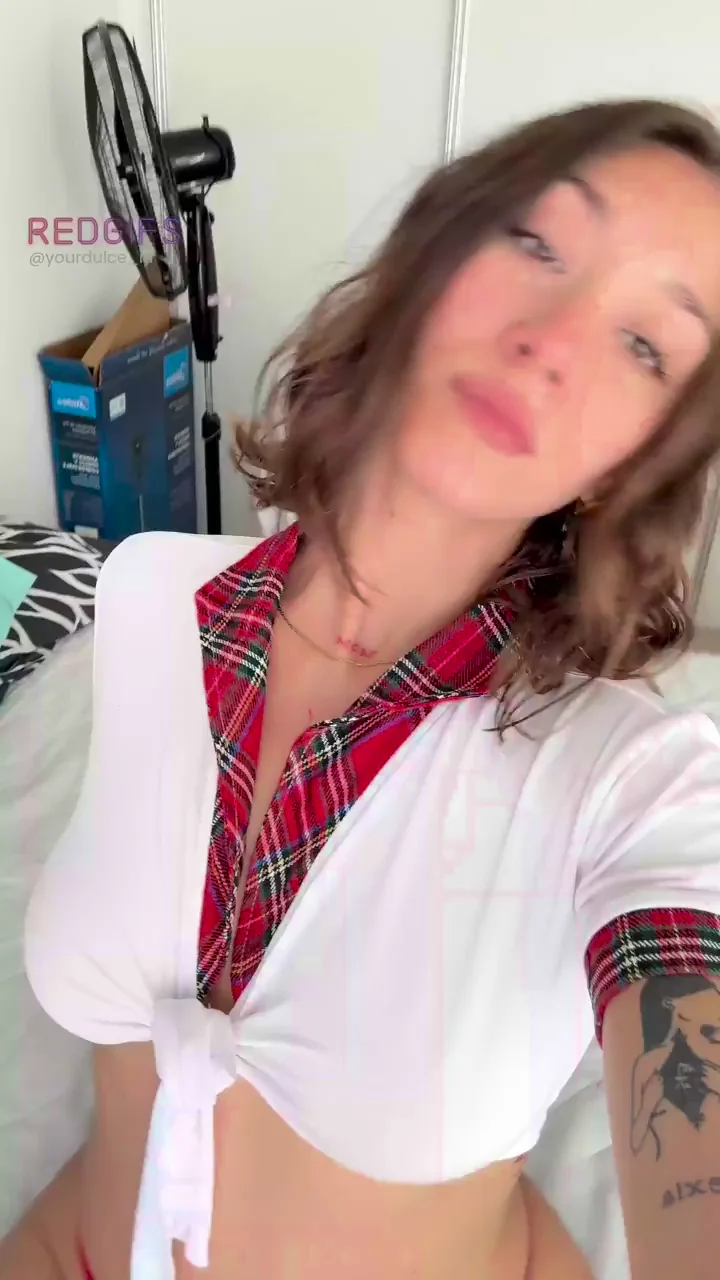 Schoolgirl Slut Begs: Be Nice to My Massive Tits & Juicy Curves