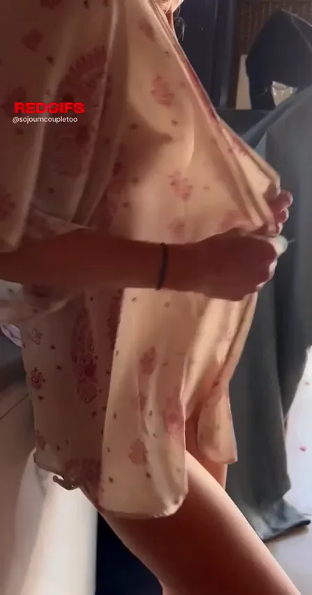 Ready for the day robe open panties down