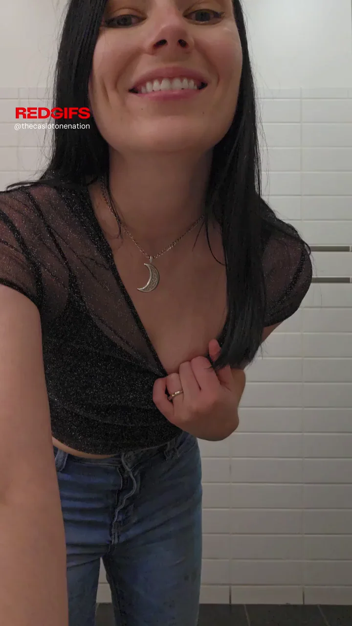 Playing in the bathroom at work