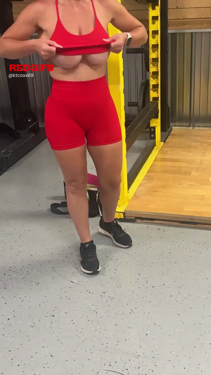 Gym Slut Flashes Massive Tits, Craving Workout Cock!
