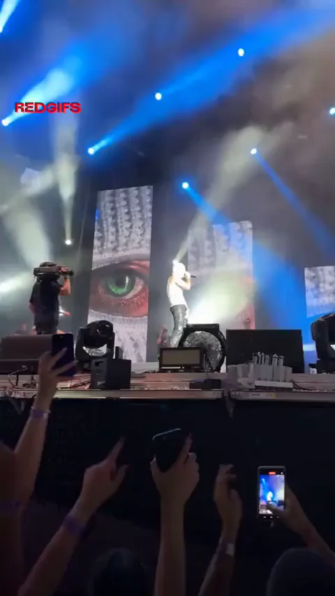 Belgrade Festival Slut Flashes Massive Tits to Raging Crowd