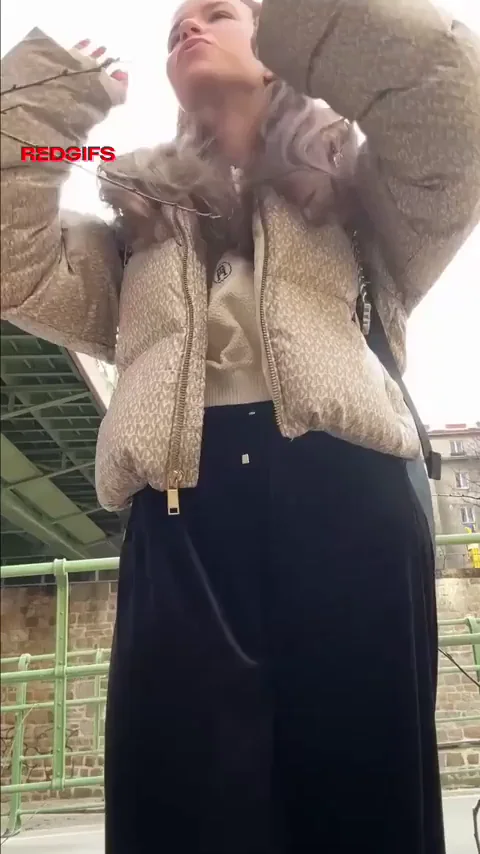 Teen Slut Flashes Perky Tits in Public Under Bridge 🔥🍈🍈