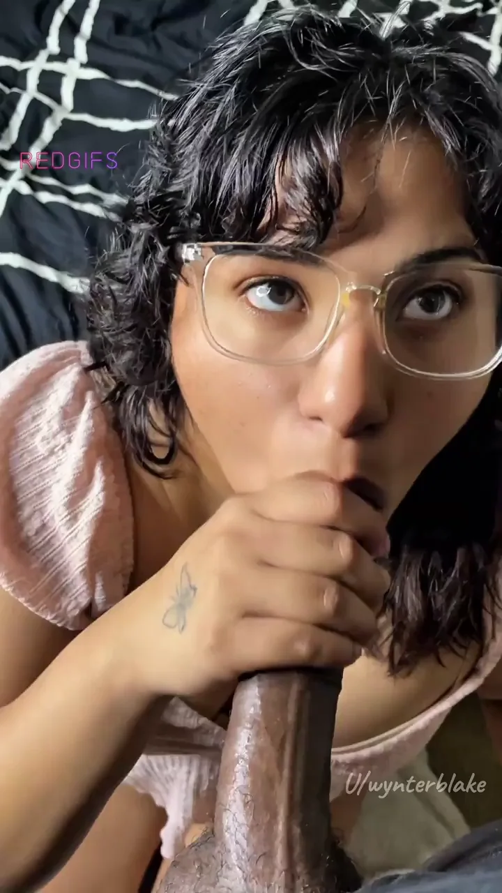 Glasses Girl Gets Thick BBC Cum Facial Fail
