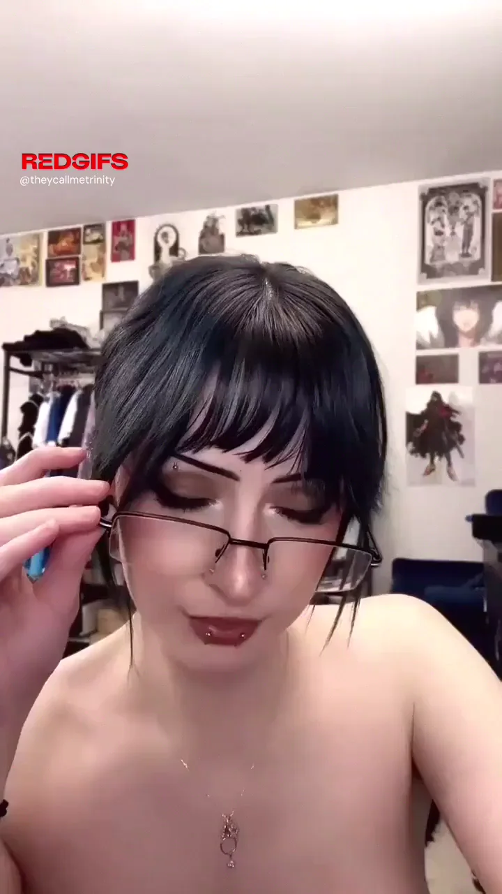 Goth Babe's Shocking Tit Drop Surprise