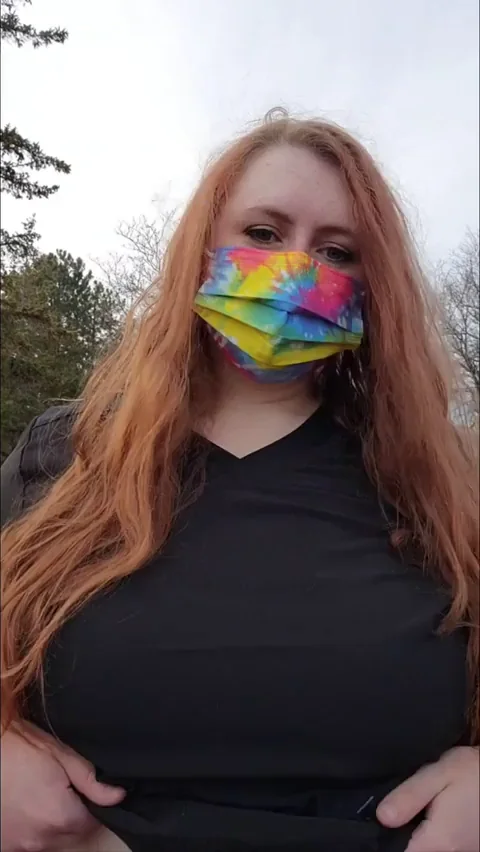 Titty drop in my scrubs