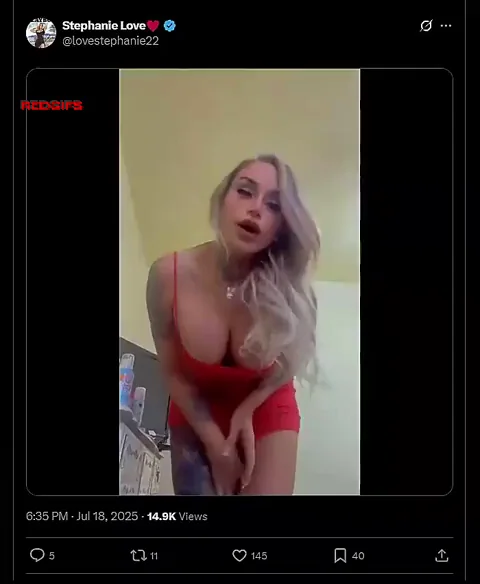 Tattooed Bimbo Stephanie Love Obsessed with Her Red Louboutins