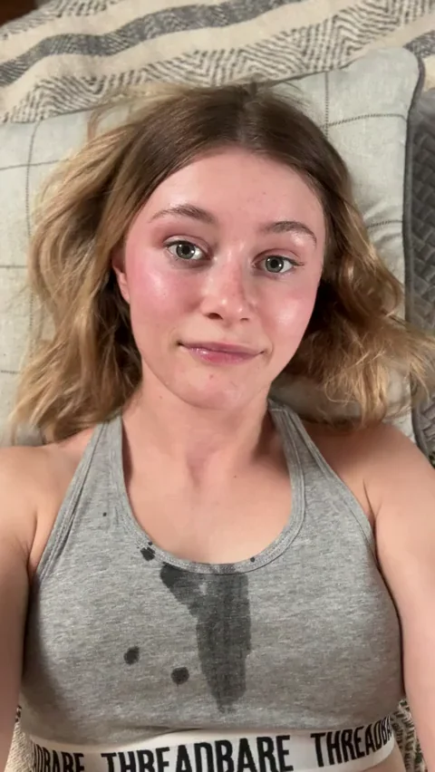Post-Gym Cum Blast on PrincessRae's Workout Gear