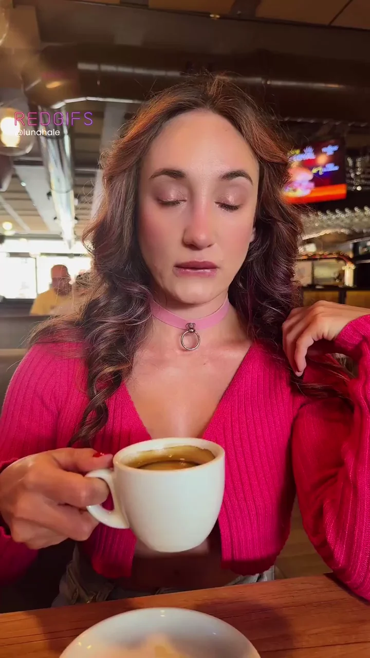 My tits are out while I sip my coffee