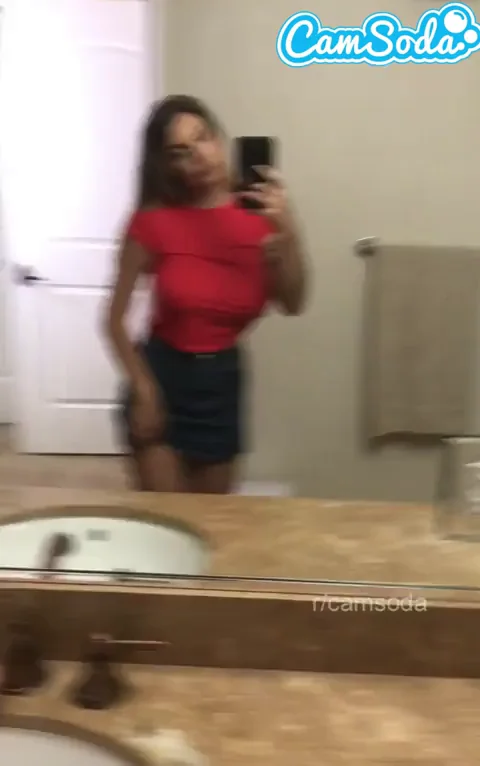 Checking out her competition