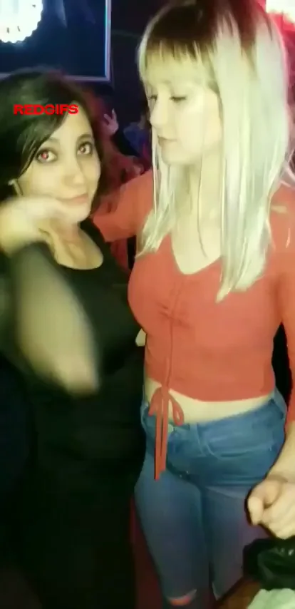 Brunette and blonde