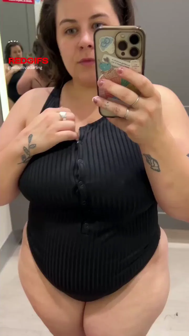 Obsessed with This Swimsuit Tease 😍💦 Big Tits Overflowing!