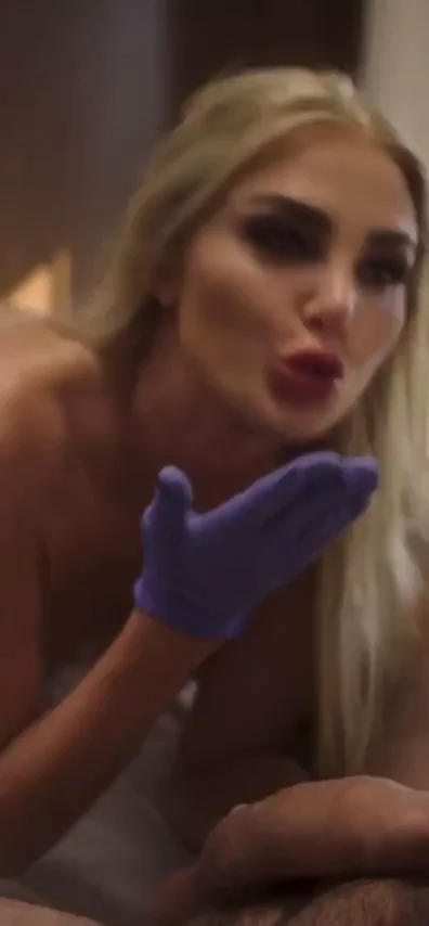 Nurse don't take the glove out