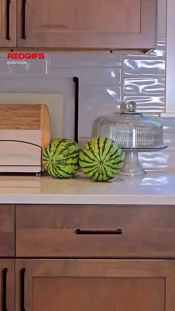 Petite Maid Slut's See-Thru Kitchen Tease 😈🍉👗