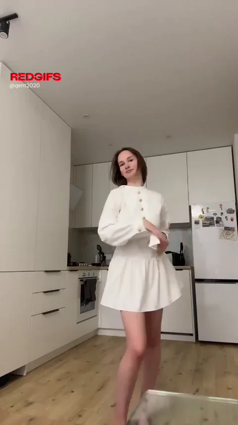 Should I Strip Nude? Kitchen Tease with Tits and Ass