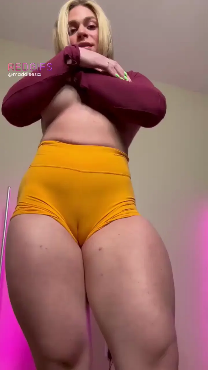 Just a cameltoe in these tight shorts