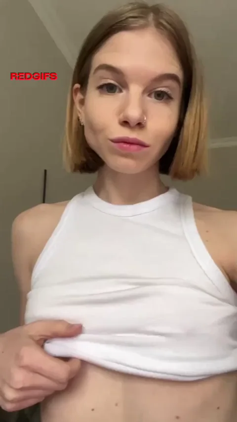 Slowly revealing my small tits for you 18f