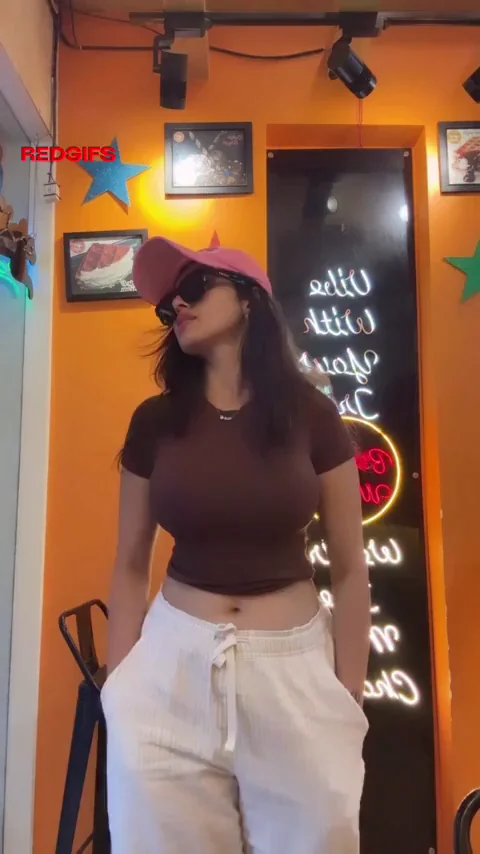 Super Tight Top Straining Those Massive Indian Tits 🍒🔥