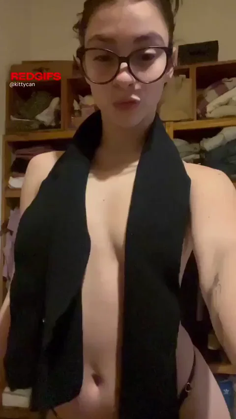 🍒 Perfect B-Cup Titties Begging for Your Hands, Nerdy Blonde Tease 😘