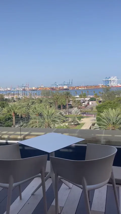 Showing off the tits at the Hotel’s roof top bar in the Grand Canaria