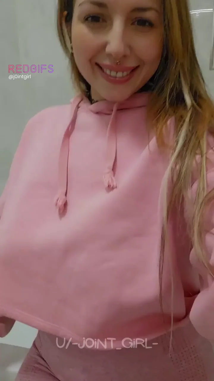 No bra under my sweater, just my huge natural hangers