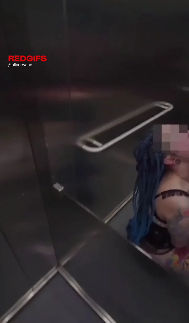 Goth Slut Craves Monster BWC Suck in Elevator Ride Home 🔥🍆💦