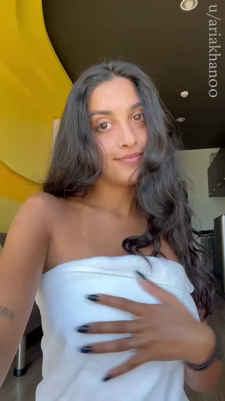 Desi girl does towel drop (again) x