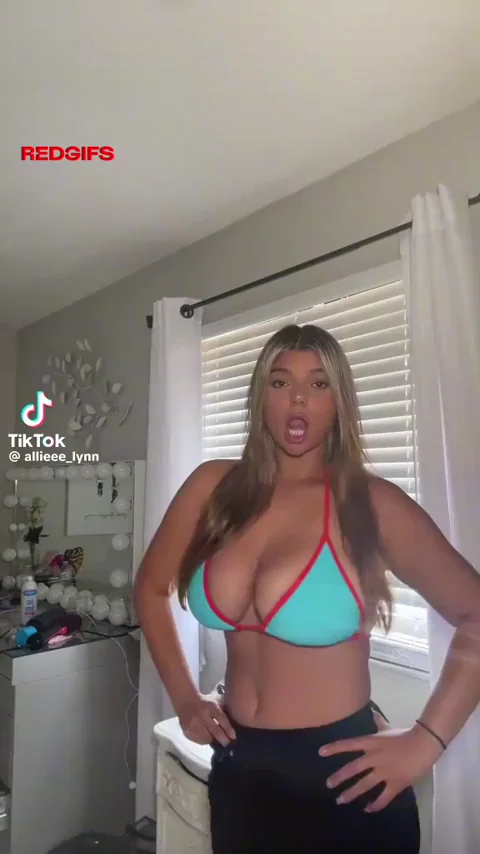 TikTok Thot's Massive Tits Bikini Tease