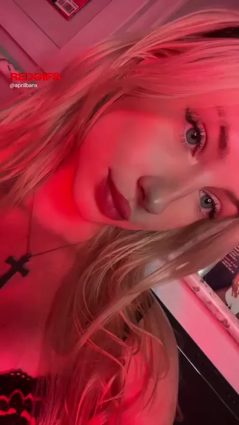 Blonde TikTok Demon Slut Teases Her Perky Tits in Lacy Corset