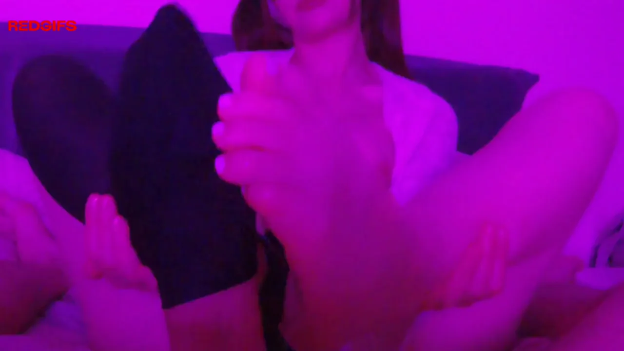 Trapping his big dick in my Nylons and using my pretty toes to empty his balls right into them
