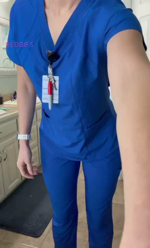 I like to hang my badge and Vocera from my chest so I give my patients a nice view when I bend over!