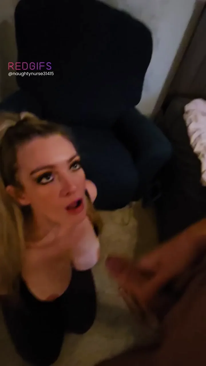 Nurse Brandi gets her titties sprayed with his beautiful cum