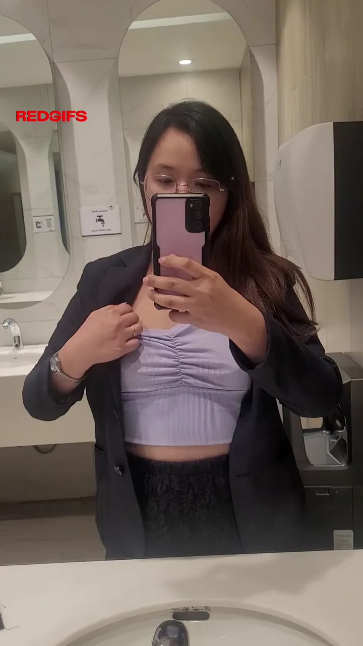 That office girl you see in the pantry? She's flashing her tits online during break