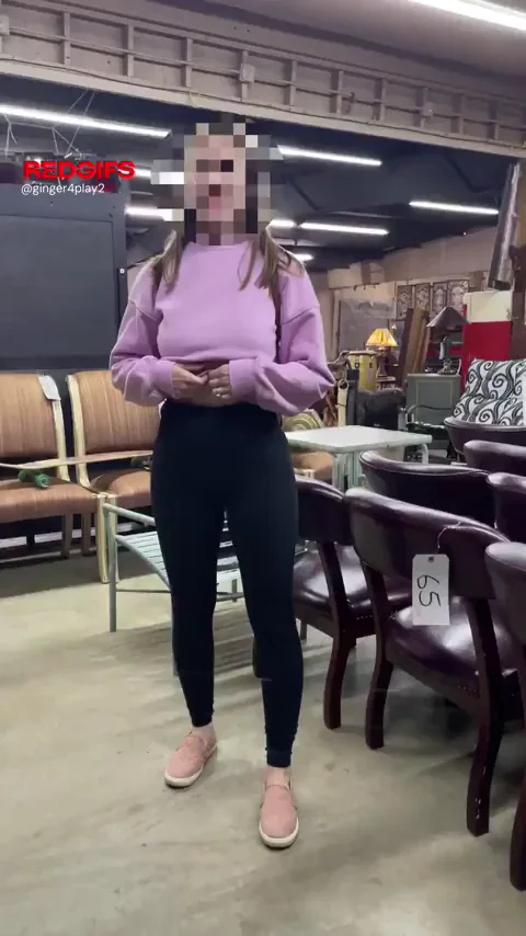 Hotwife MILF Flashes Massive Tits for Salesman Discount in Furniture Store
