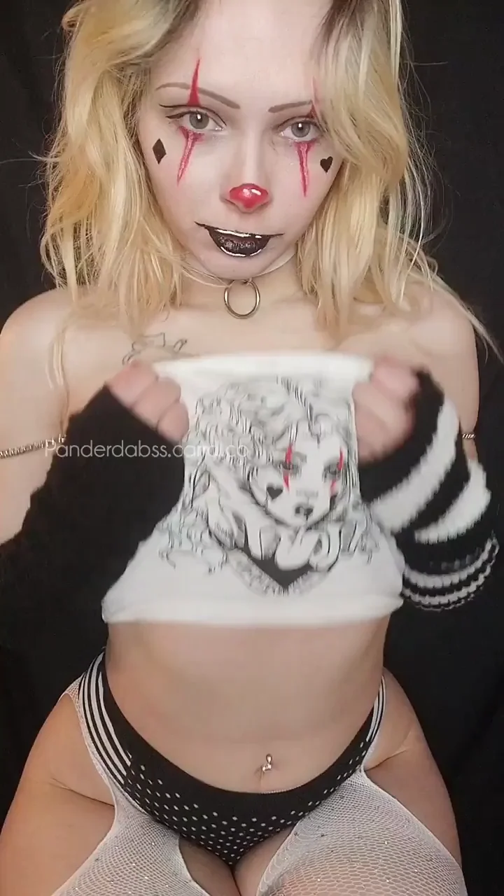 Cute Lil Clown Slut Teasing Her Perky Tits 😈🤡💦